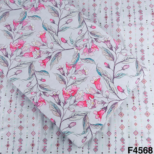 Digital Print Cambric Cotton Fabric- F4568