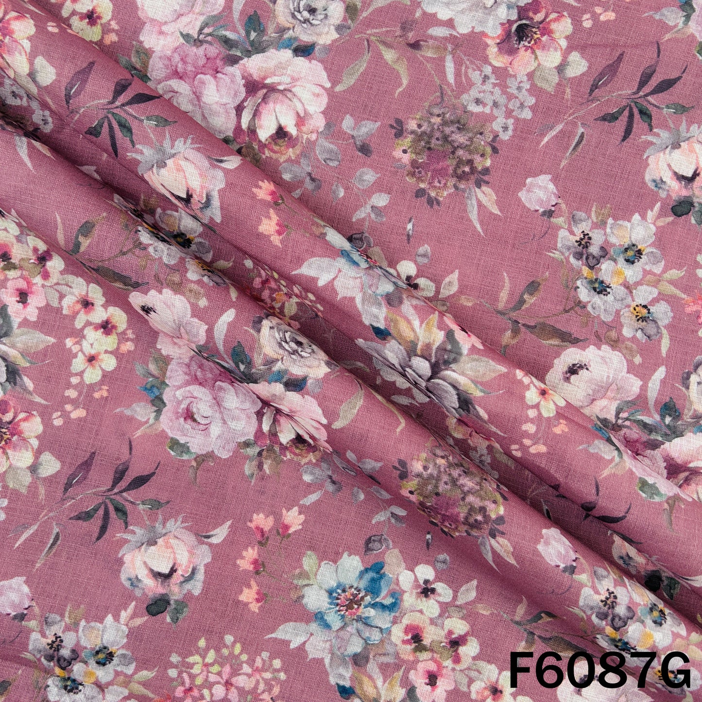 Printed Linen Cotton Fabric - F6087