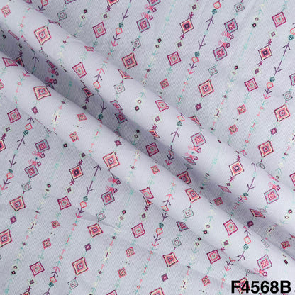 Digital Print Cambric Cotton Fabric- F4568