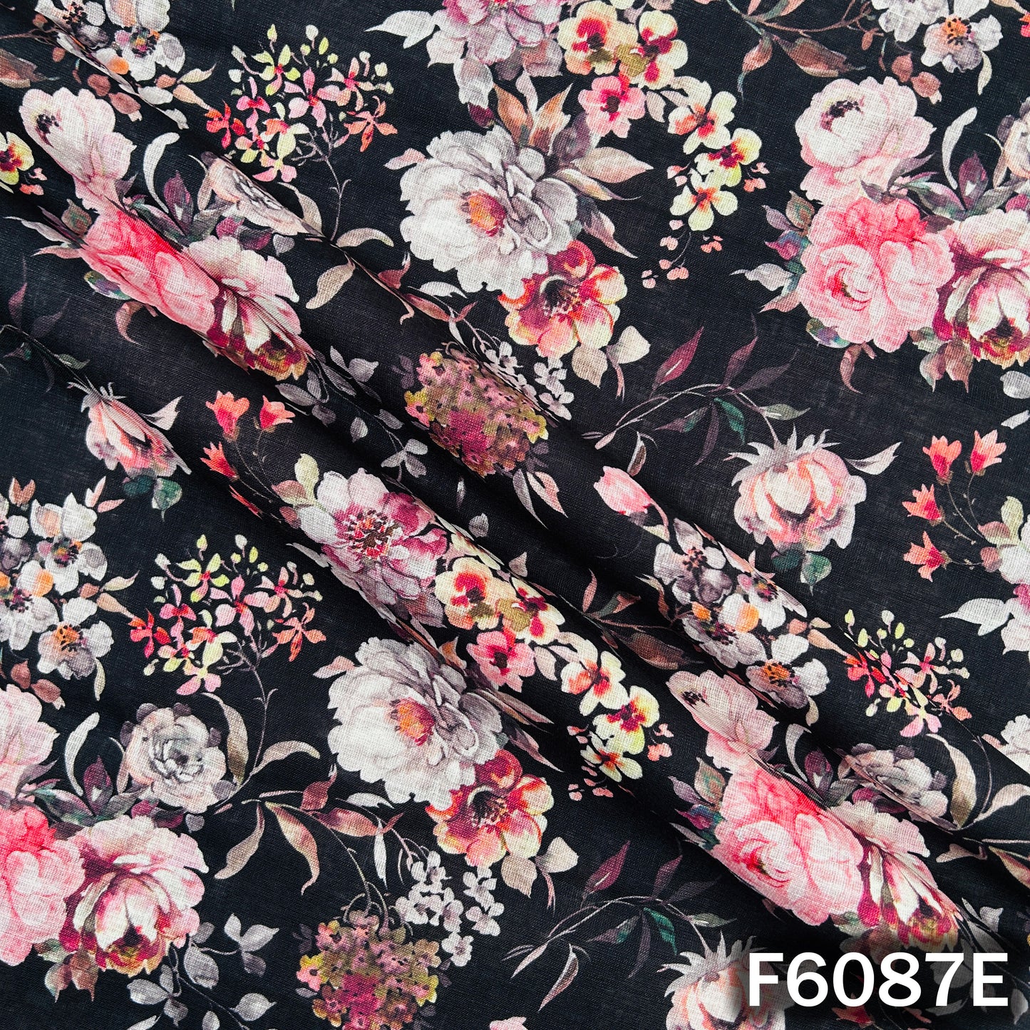 Printed Linen Cotton Fabric - F6087