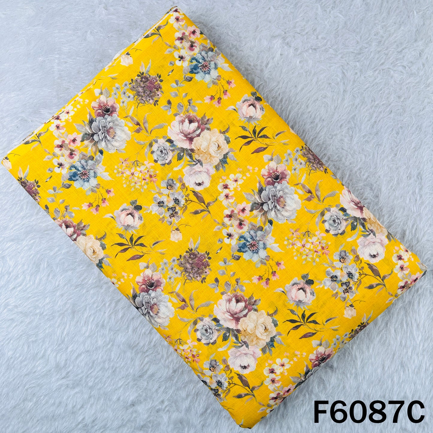 Printed Linen Cotton Fabric - F6087