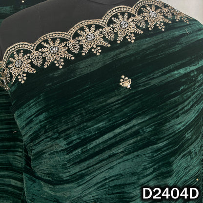 Zari Buti With Stone Work Crush Velvet Dupatta - D2404