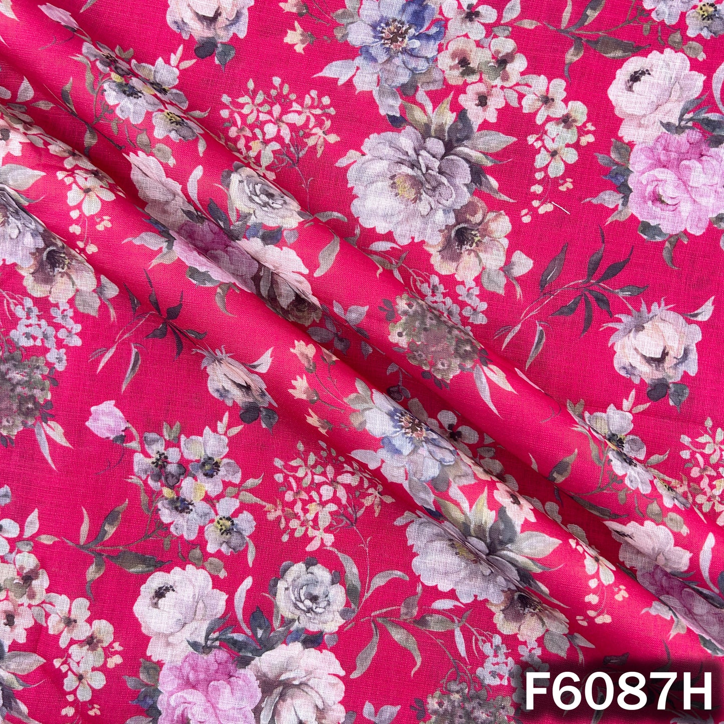 Printed Linen Cotton Fabric - F6087