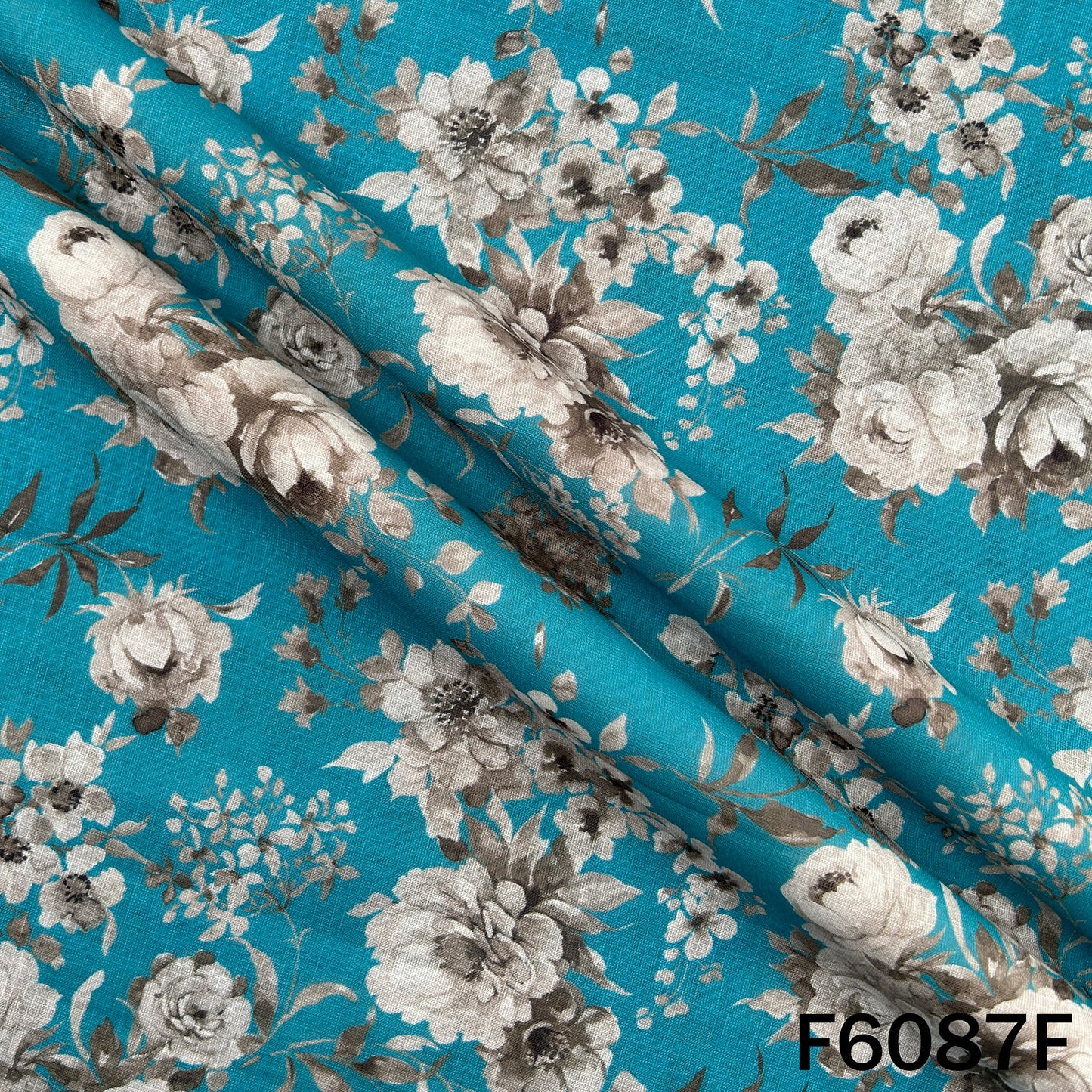 Printed Linen Cotton Fabric - F6087
