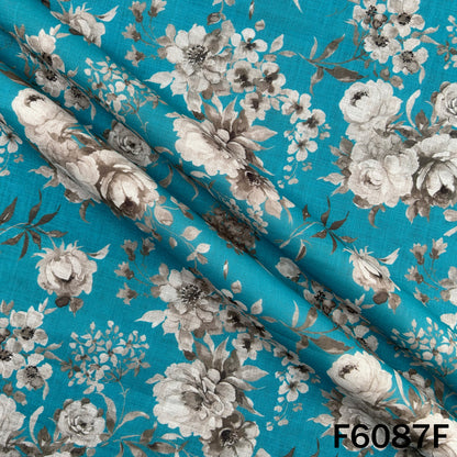 Printed Linen Cotton Fabric - F6087