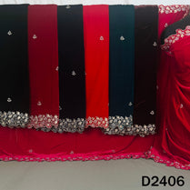 Zari Buti With Stone Work Velvet Dupatta - D2406