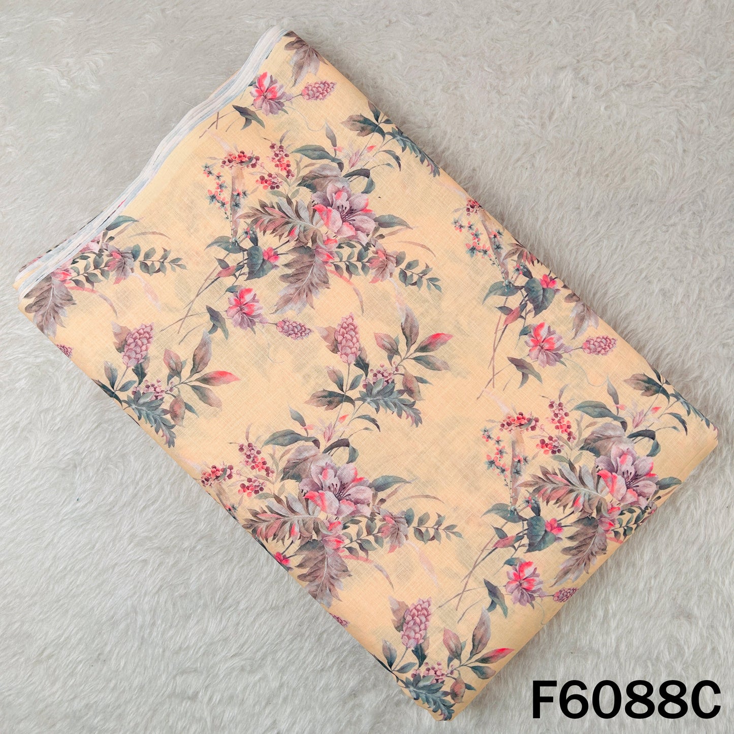 Printed Linen Cotton Fabric - F6088