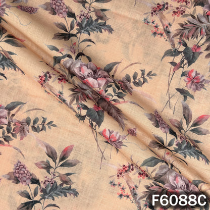 Printed Linen Cotton Fabric - F6088