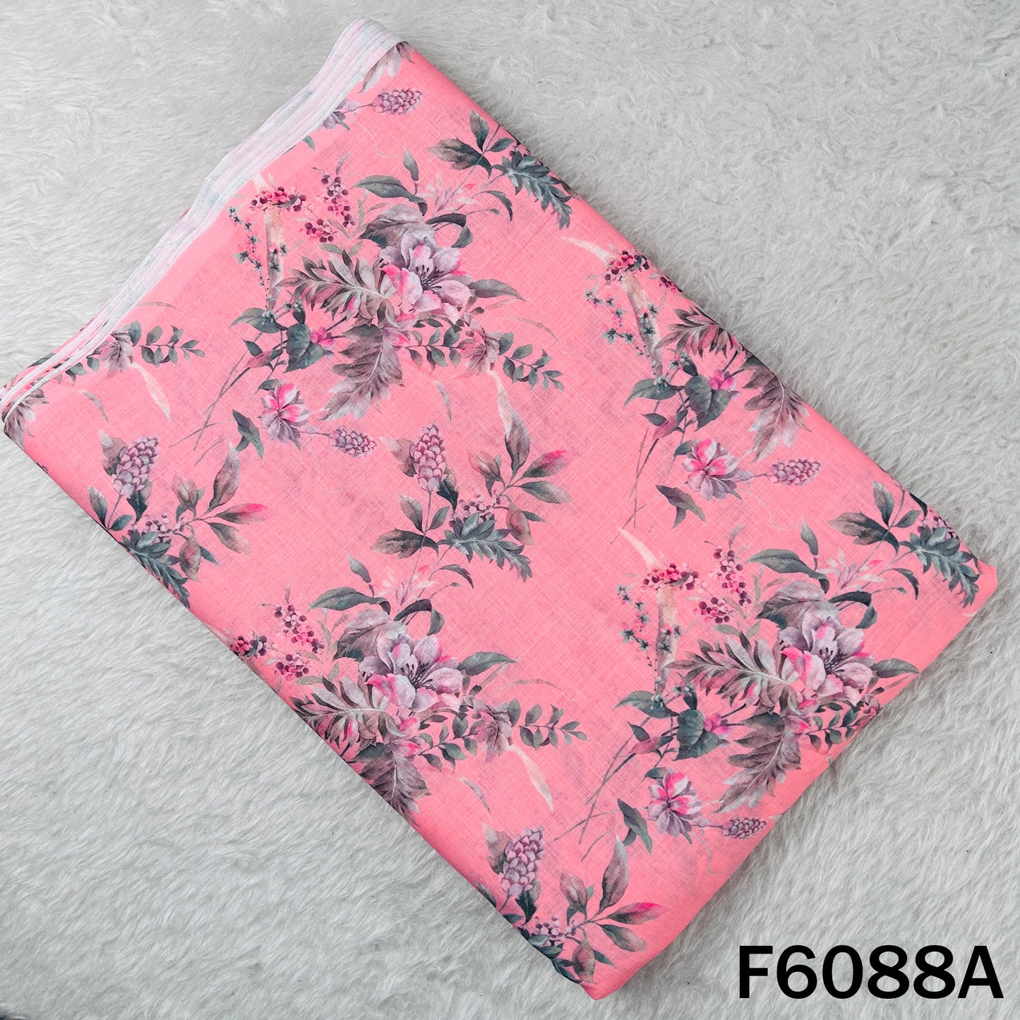 Printed Linen Cotton Fabric - F6088
