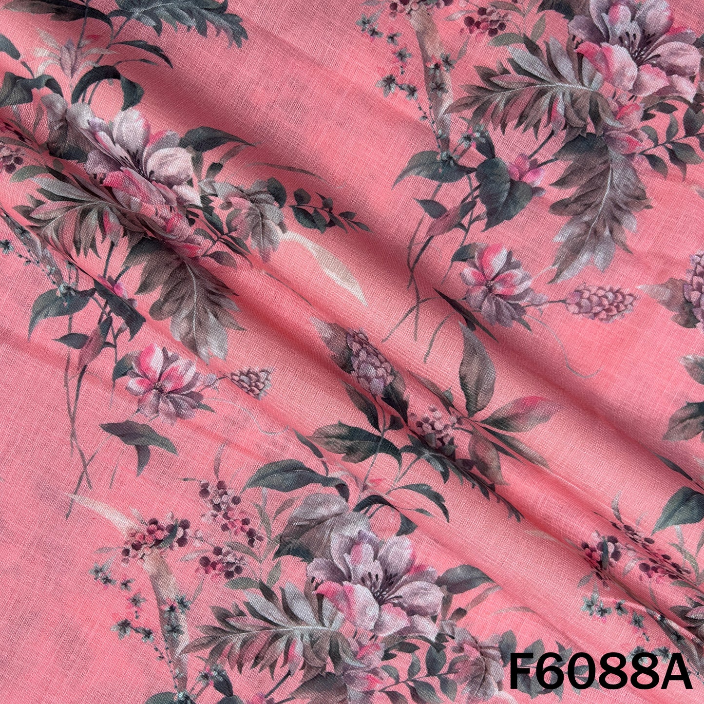 Printed Linen Cotton Fabric - F6088