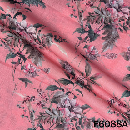 Printed Linen Cotton Fabric - F6088