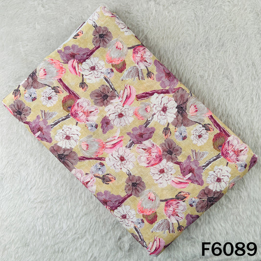 Printed Linen Cotton Fabric - F6089