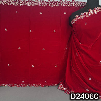 Zari Buti With Stone Work Velvet Dupatta - D2406