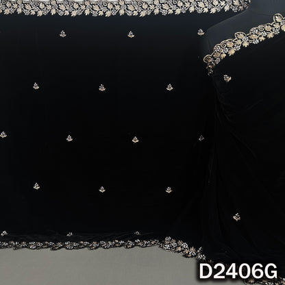 Zari Buti With Stone Work Velvet Dupatta - D2406