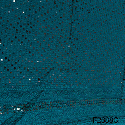 Chikankari Sequins Rayon Fabric-F2688