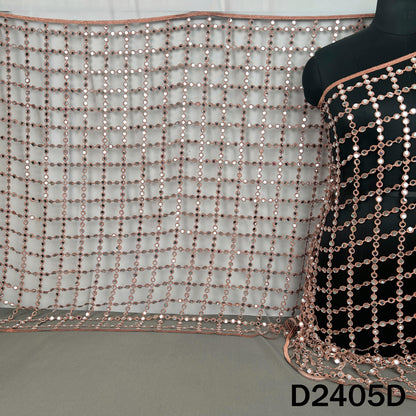 Cut Work Lace Mirror Work Dupatta - D2405