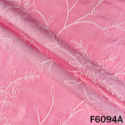 Doria Embroidered Croma Silk Fabric - F6094