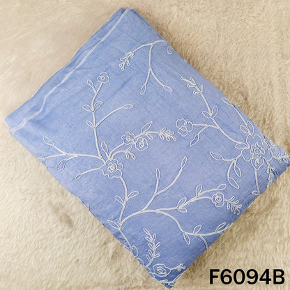 Doria Embroidered Croma Silk Fabric - F6094