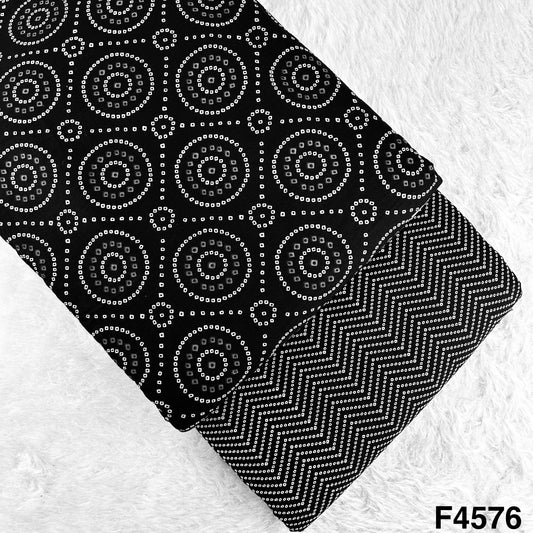 Bandhani Block Print Cambric Cotton Fabric- F4576