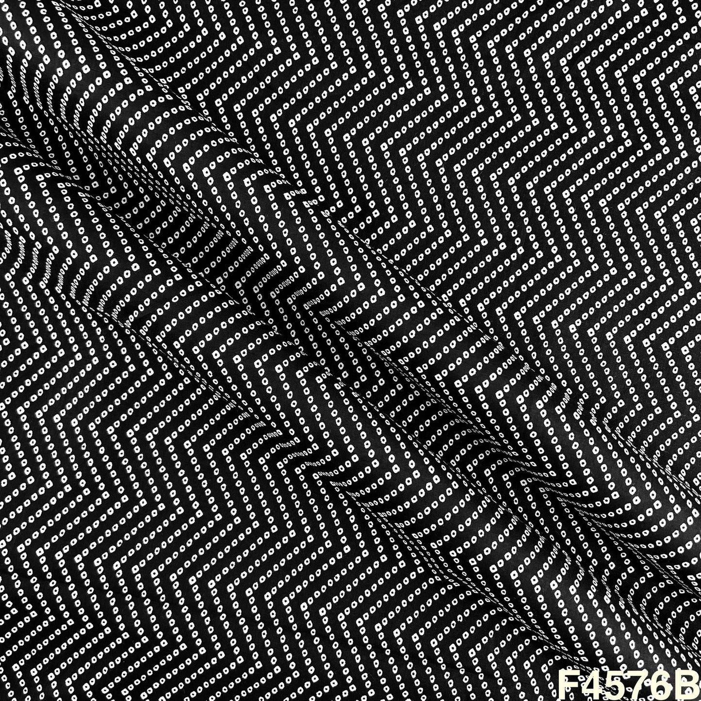 Bandhani Block Print Cambric Cotton Fabric- F4576