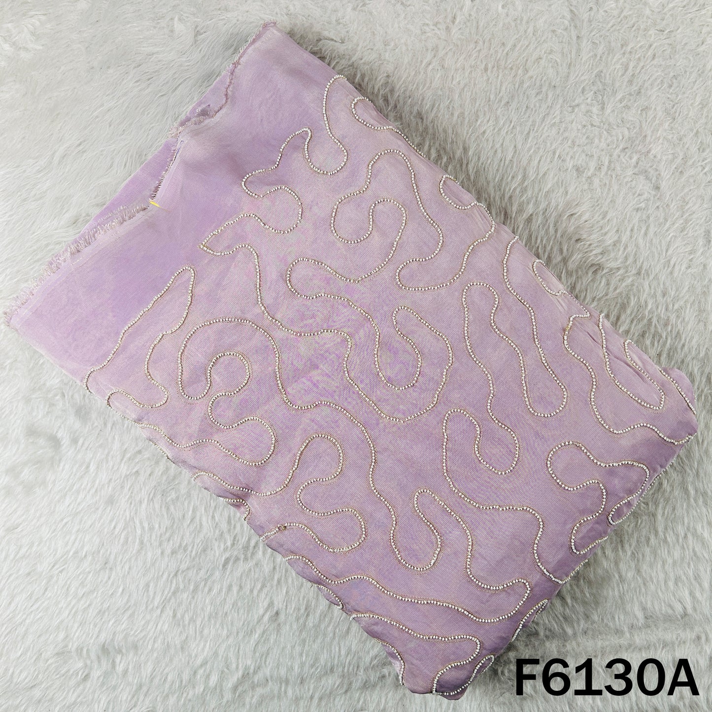 Cut Dana Zari Embroidered Cosmos Fabric - F6130