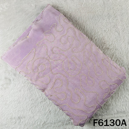 Cut Dana Zari Embroidered Cosmos Fabric - F6130