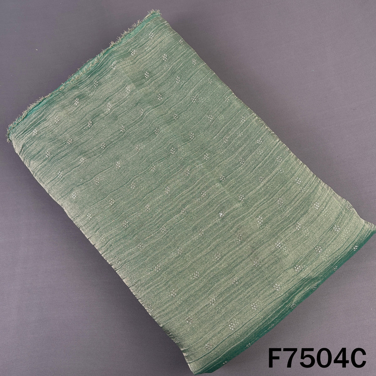 Dew Drops Work Crush Tissue Fabric - F7504