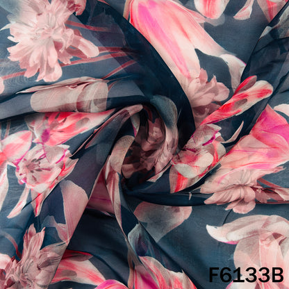 Digital Print Organza Fabric - F6133