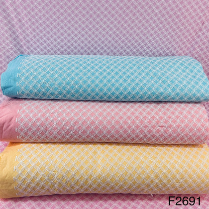 Chikankari Cotton Fabric-F2691