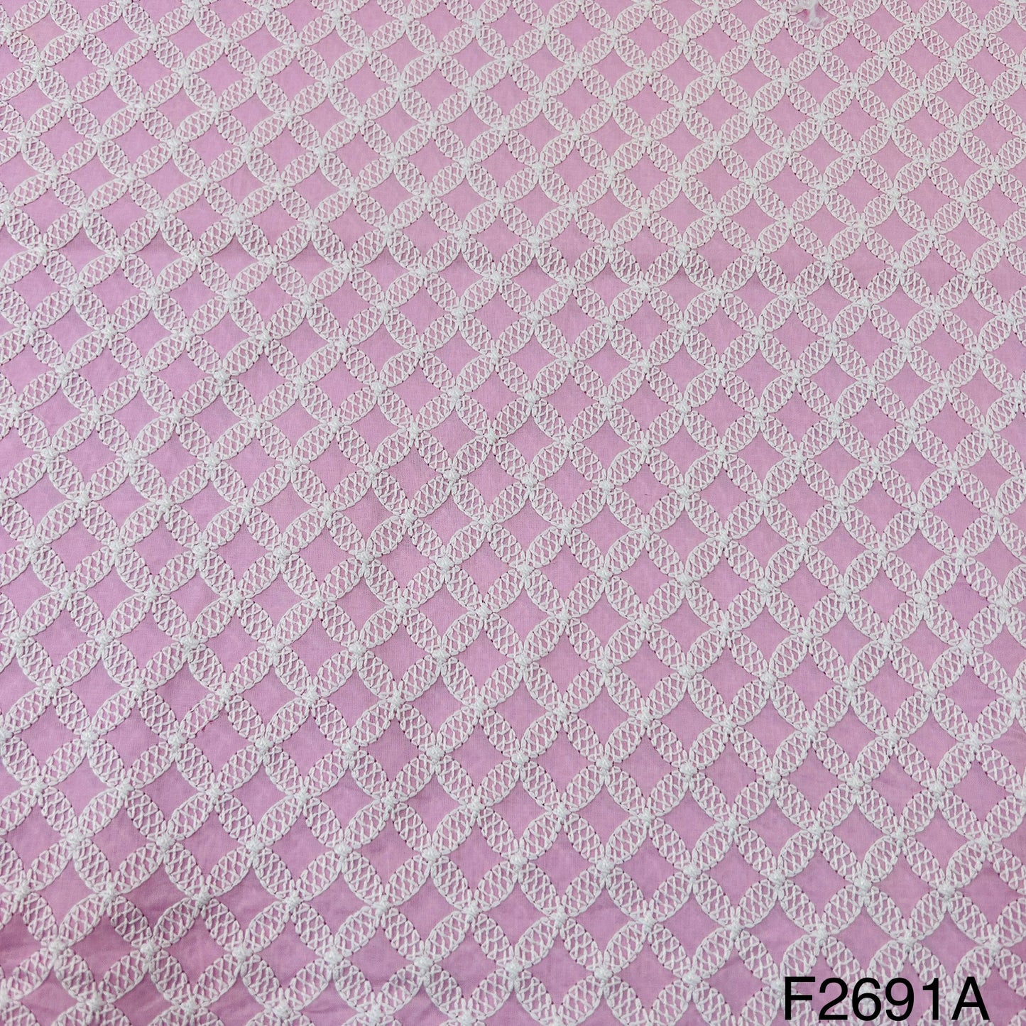 Chikankari Cotton Fabric-F2691
