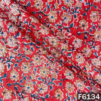 Kalamkari Print Handloom Cotton Fabric - F6134