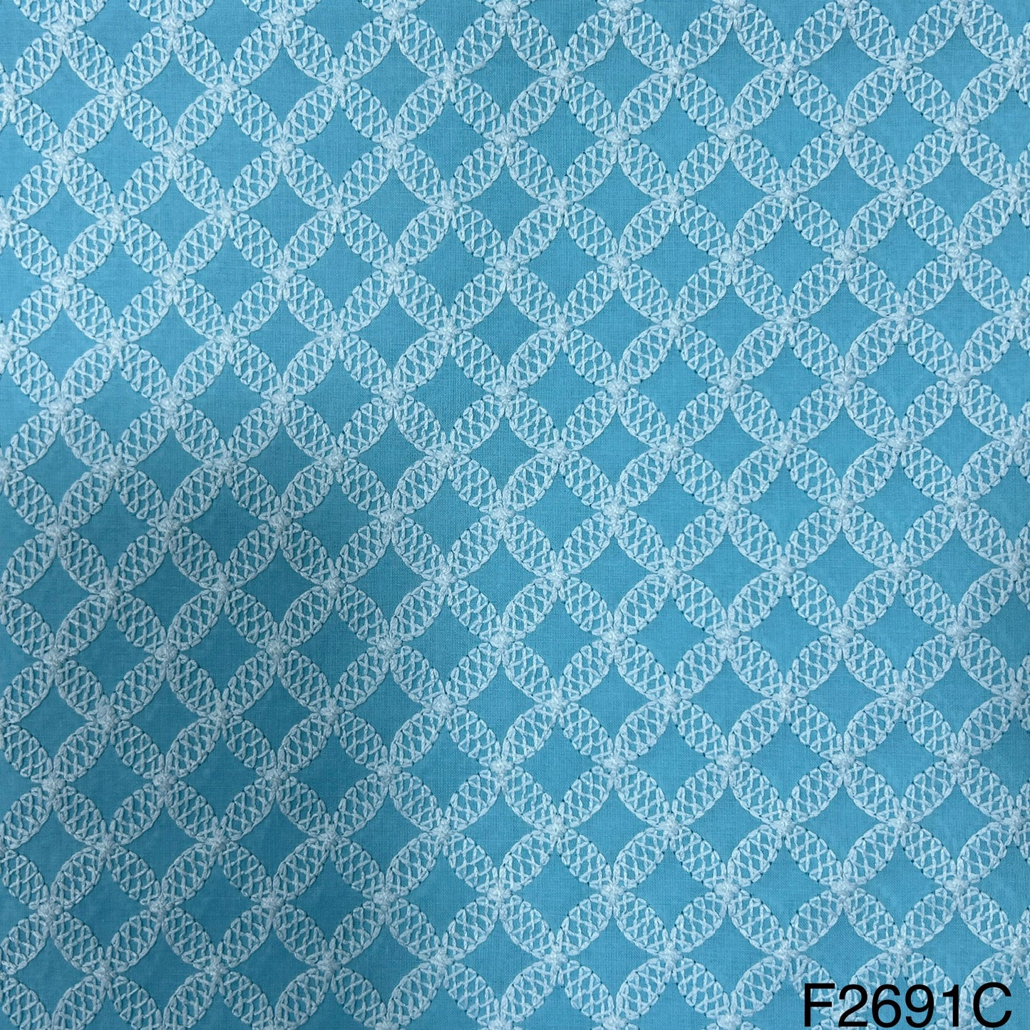 Chikankari Cotton Fabric-F2691