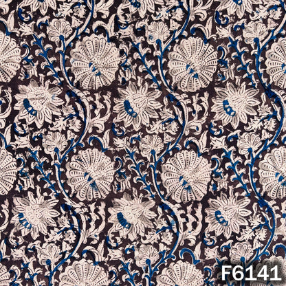Kalamkari Print Handloom Cotton Fabric - F6141