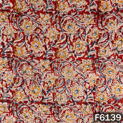 Kalamkari Print Handloom Cotton Fabric - F6139