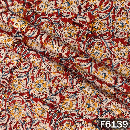 Kalamkari Print Handloom Cotton Fabric - F6139