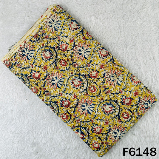 Kalamkari Print Handloom Cotton Fabric - F6148