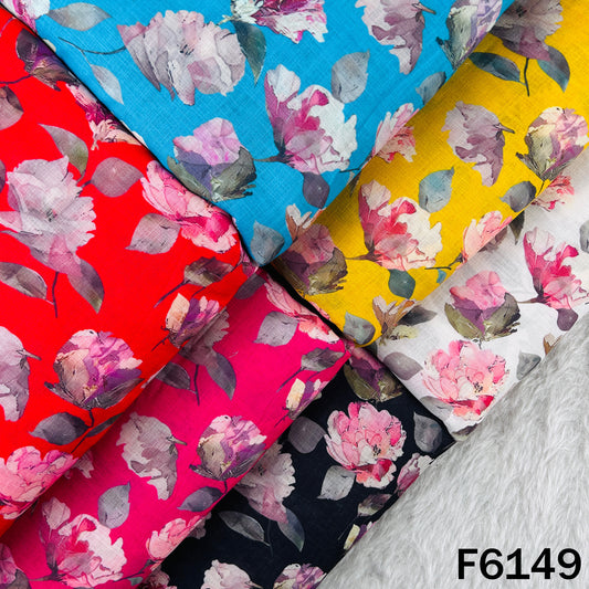 Digital Print Linen Cotton Fabric - F6149