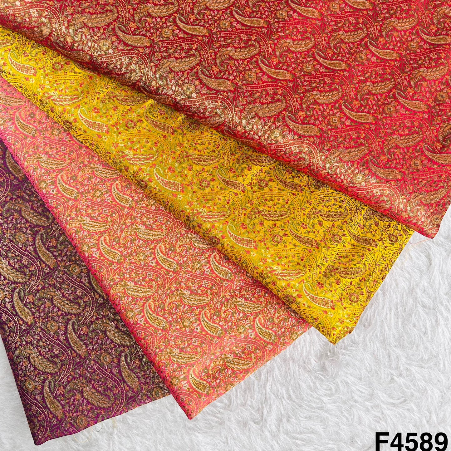 Self Jacquard Brocade Fabric- F4589