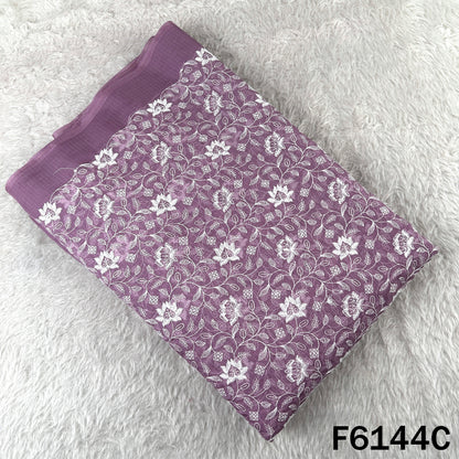 Thread Sequins Embroidered Kota Cotton Fabric - F6144