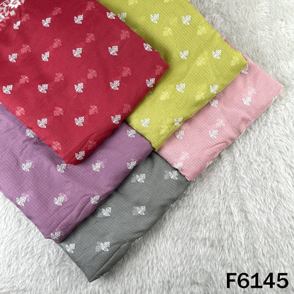 Thread Sequins Embroidered Kota Cotton Dupatta Fabric - F6145