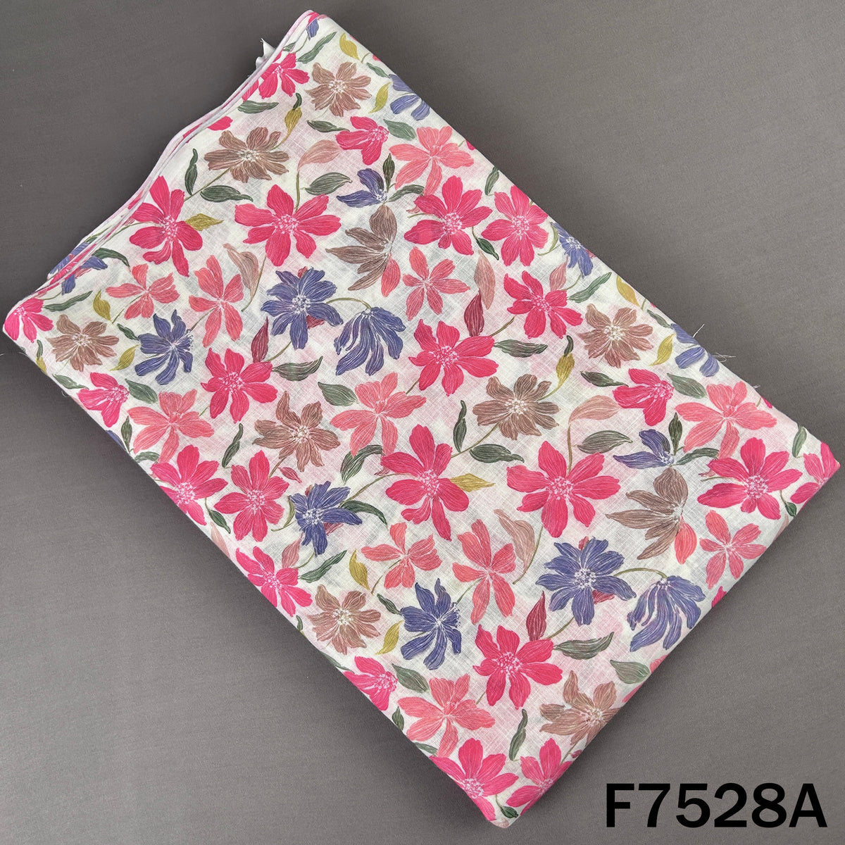 Printed Linen Cotton Fabric - F7528