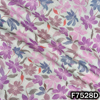 Printed Linen Cotton Fabric - F7528