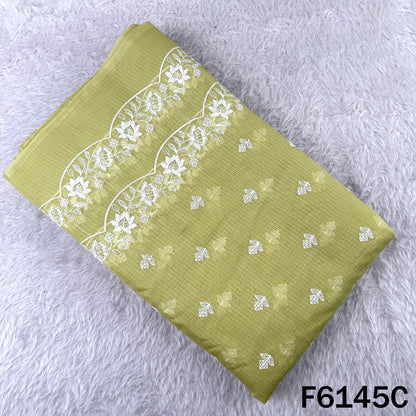 Thread Sequins Embroidered Kota Cotton Dupatta Fabric - F6145