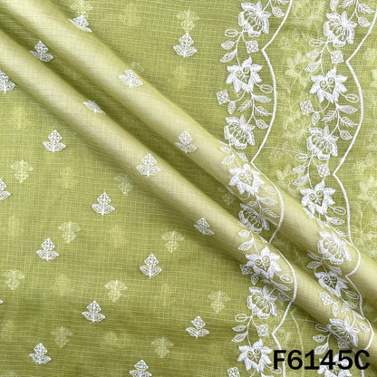 Thread Sequins Embroidered Kota Cotton Dupatta Fabric - F6145