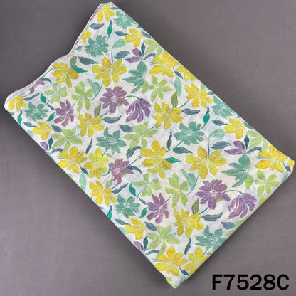 Printed Linen Cotton Fabric - F7528