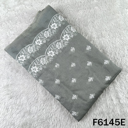 Thread Sequins Embroidered Kota Cotton Dupatta Fabric - F6145