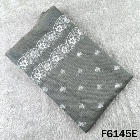 Thread Sequins Embroidered Kota Cotton Dupatta Fabric - F6145
