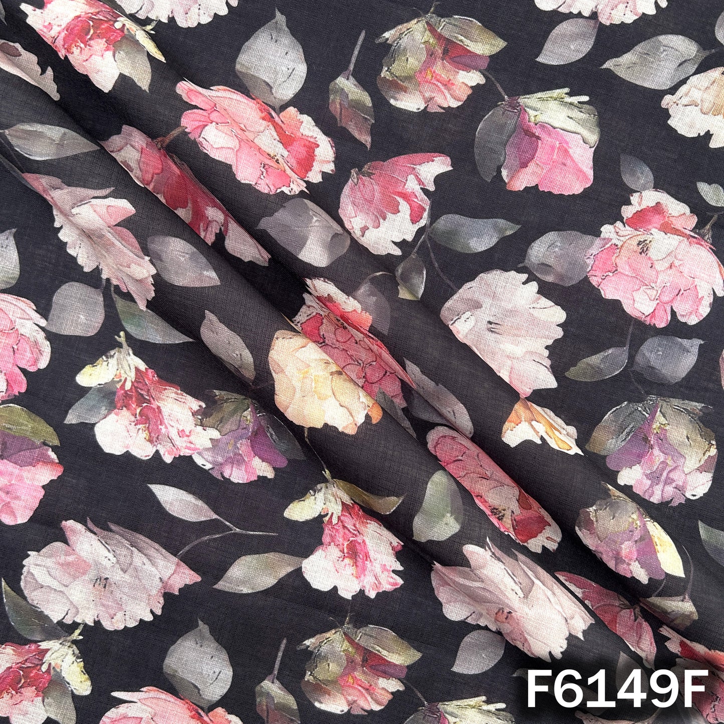Digital Print Linen Cotton Fabric - F6149