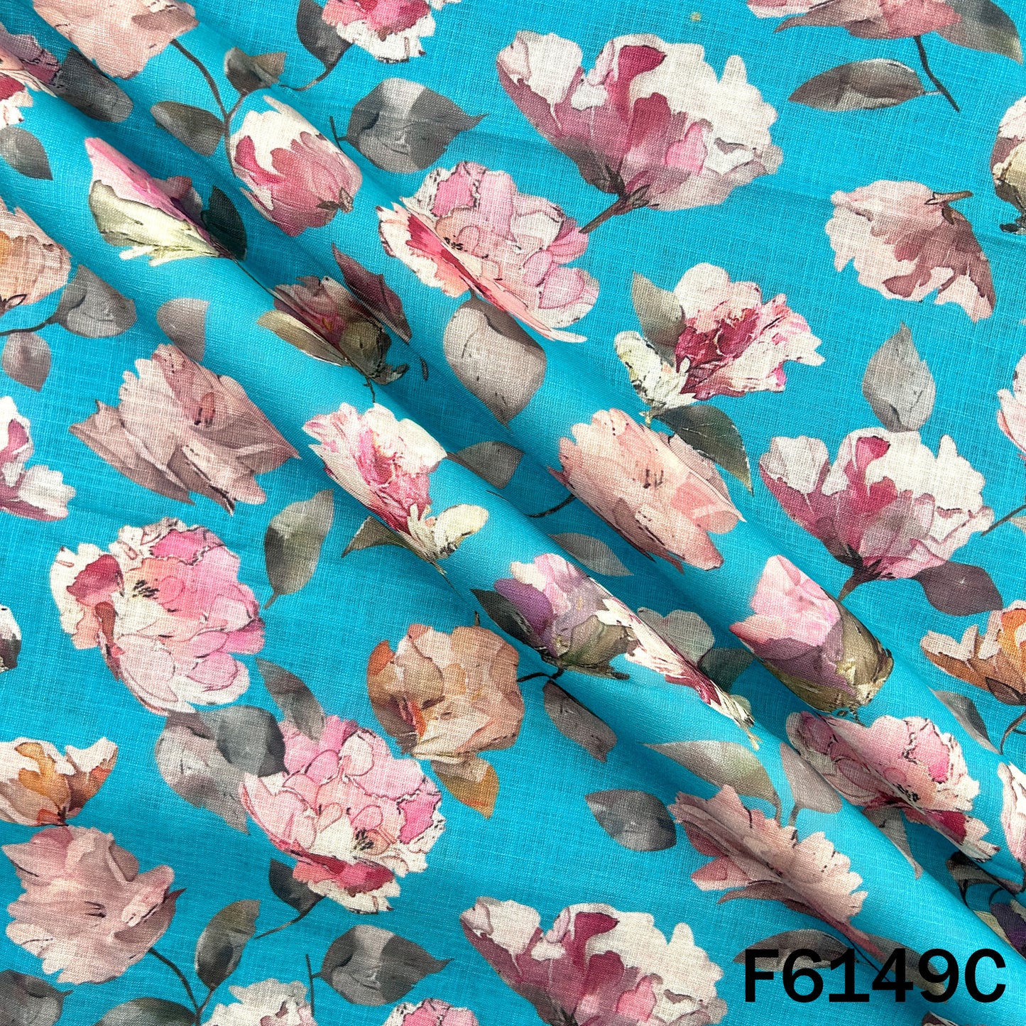 Digital Print Linen Cotton Fabric - F6149