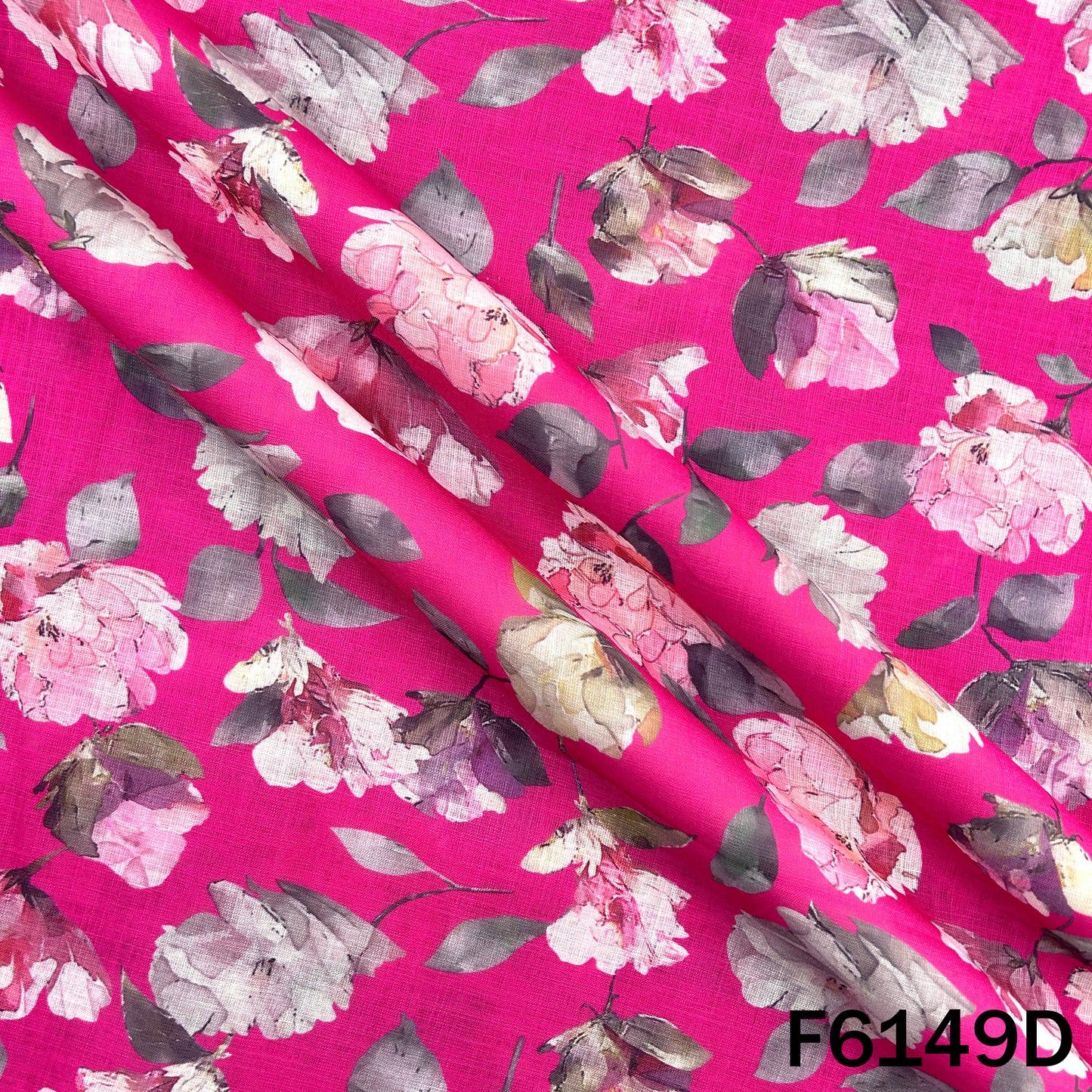 Digital Print Linen Cotton Fabric - F6149